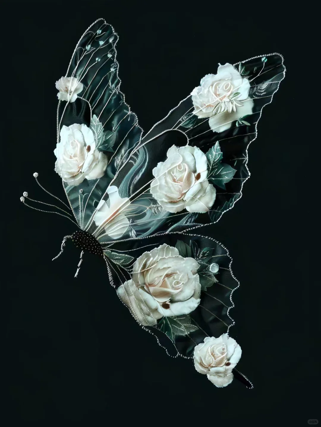 刺绣蝴蝶-创意图案设计分享