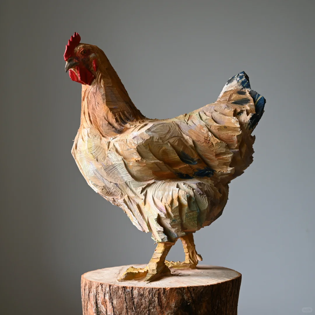 村里大娘说：谁家的鸡跳到小邓的木头上了