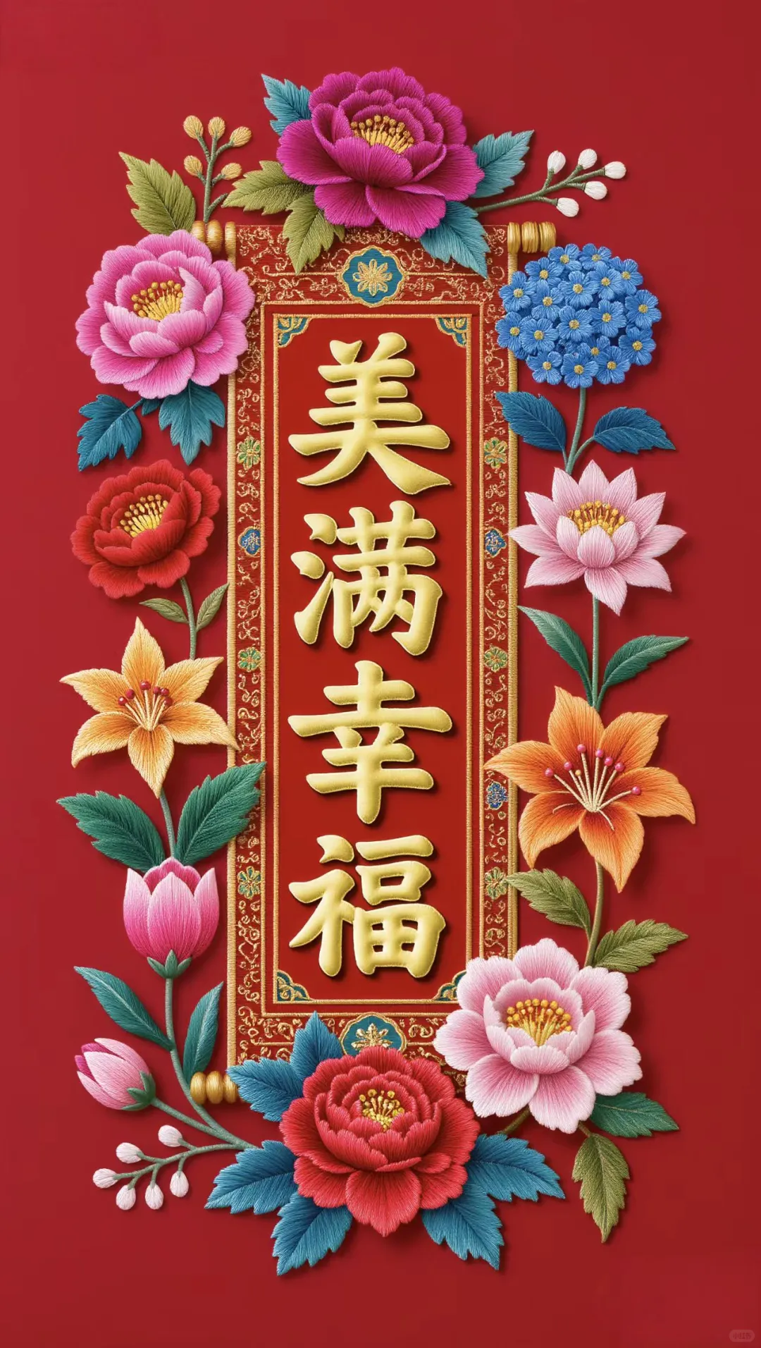 刺绣图片分享~美满幸福