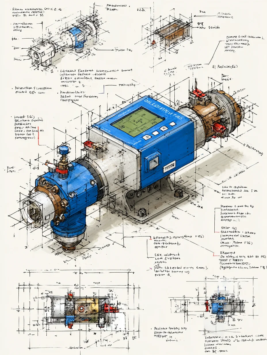 流量计设计草图｜提示词