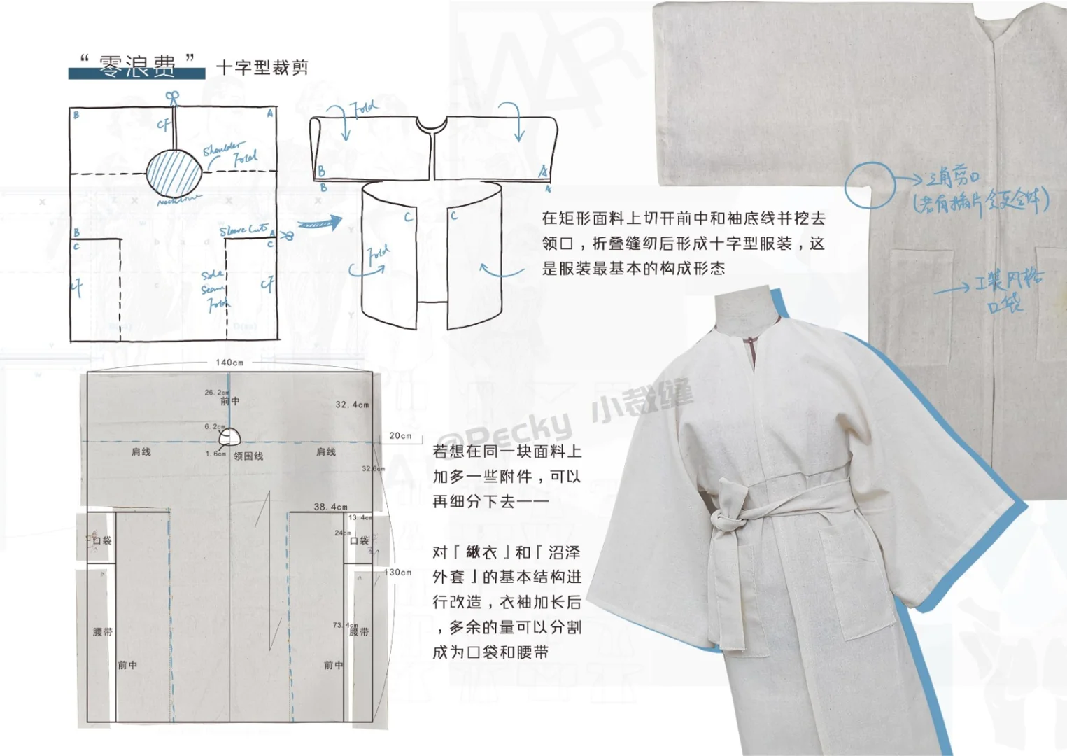 零浪费裁剪｜四种服装造型实验