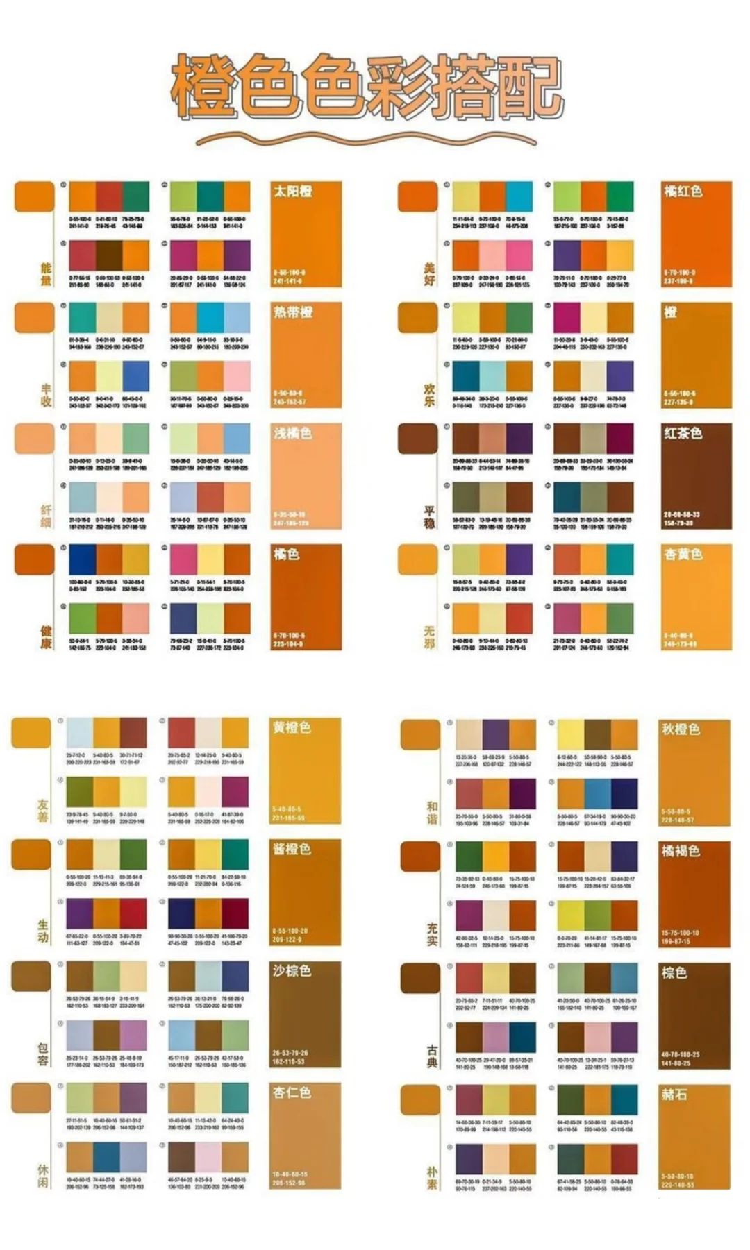 谁还没个万能配色卡！！！
