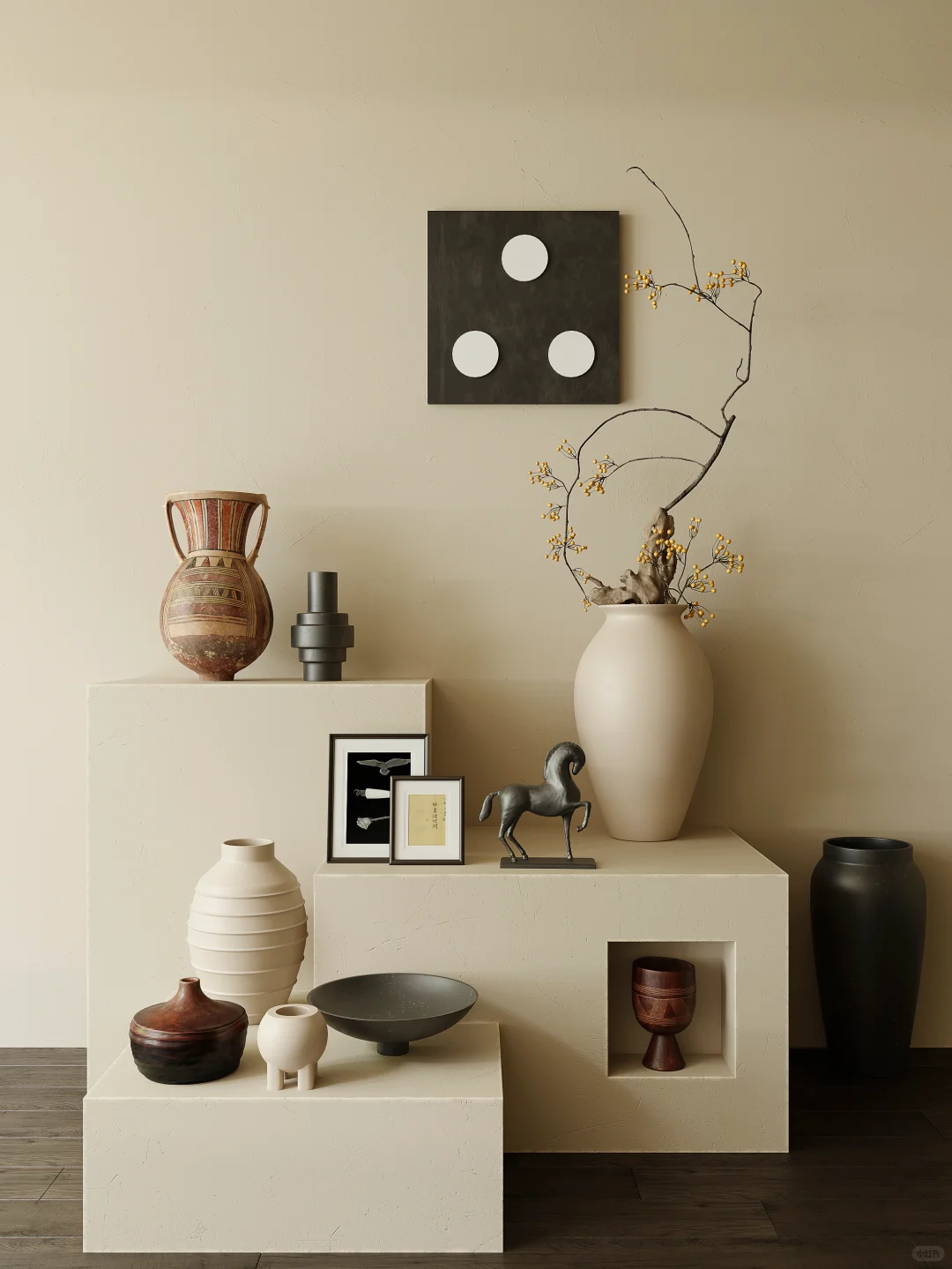 氛围感之神！家居摆件的5种陈列法 | 3d模型