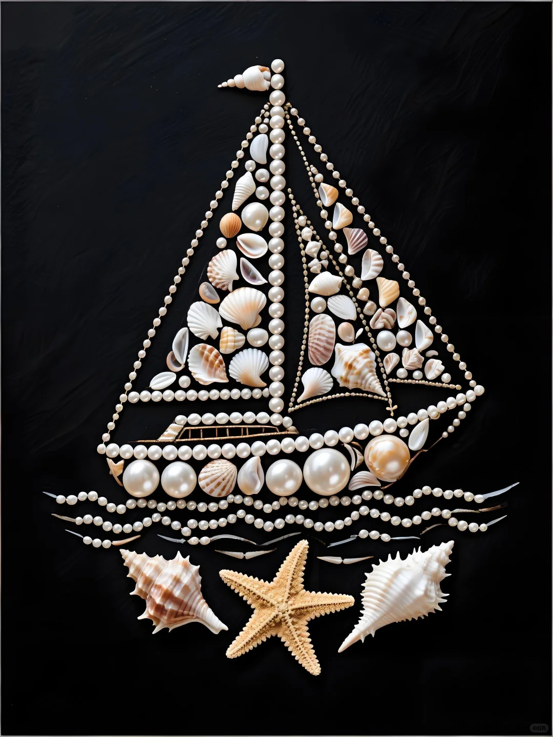 捡到的贝壳别扔，做个小帆船吧⛵