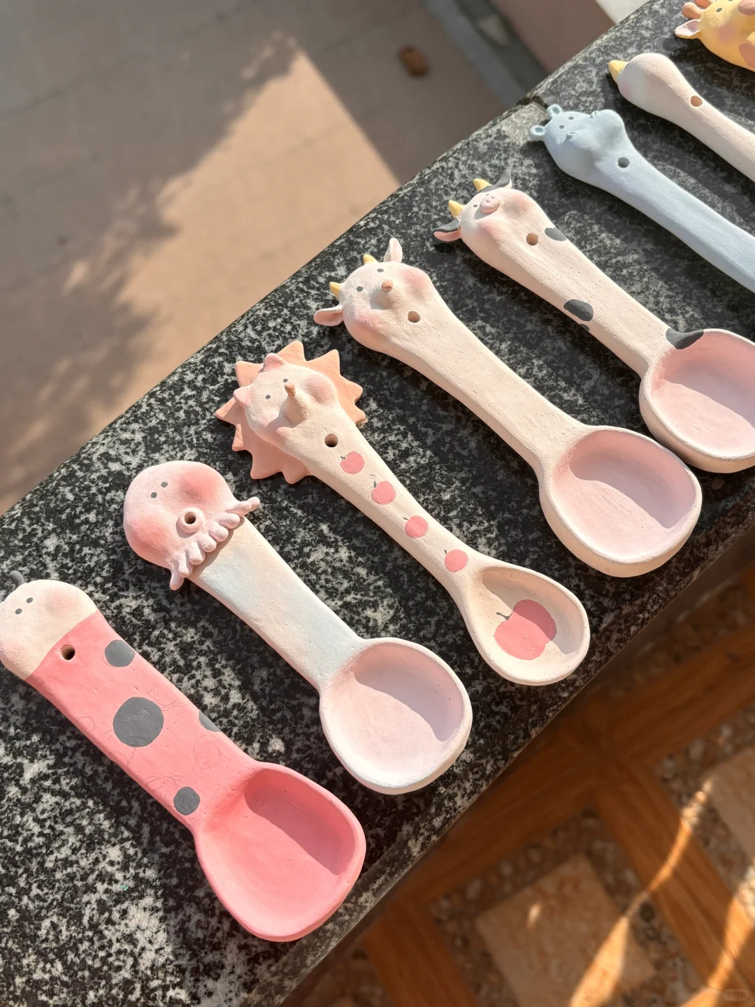 做陶艺以来的第一批勺（未烧）