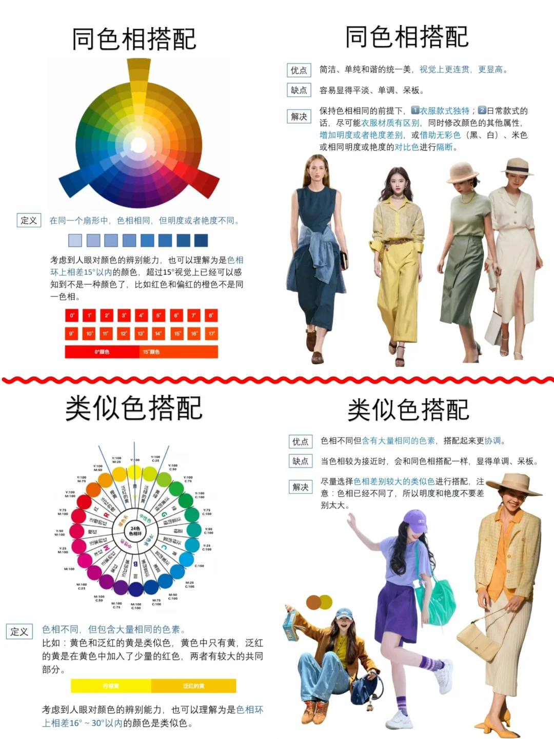 收藏笔记｜服装色彩搭配法则与款式方式技巧