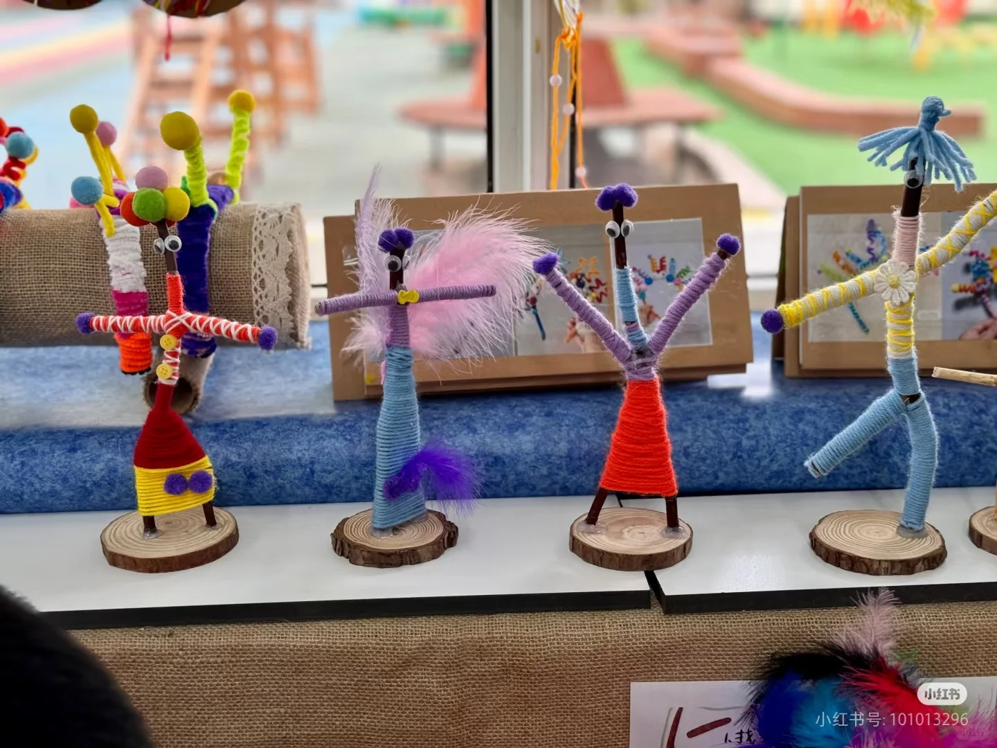 毛线小动物，幼儿园区域材料