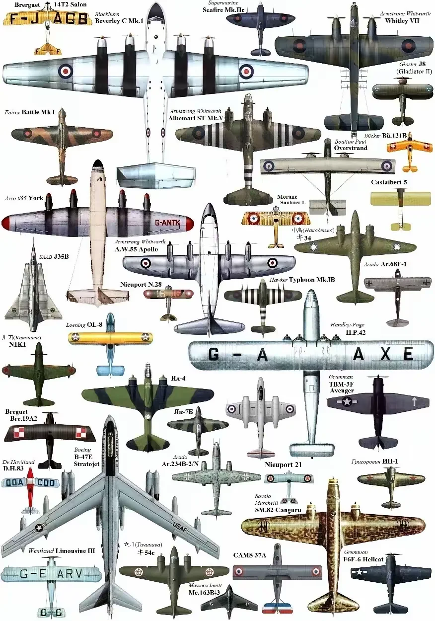 史上各种飞机