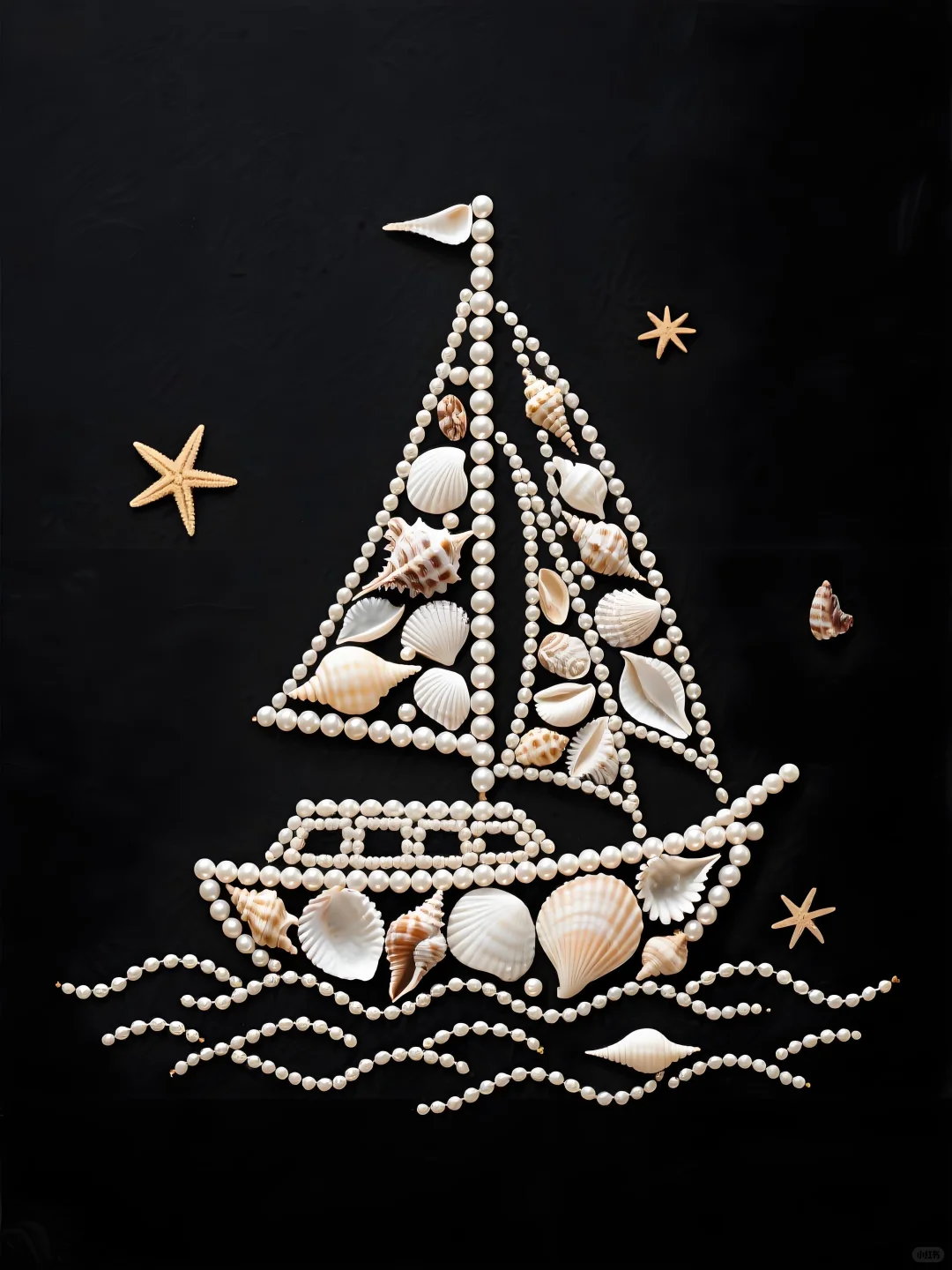 捡到的贝壳别扔，做个小帆船吧⛵