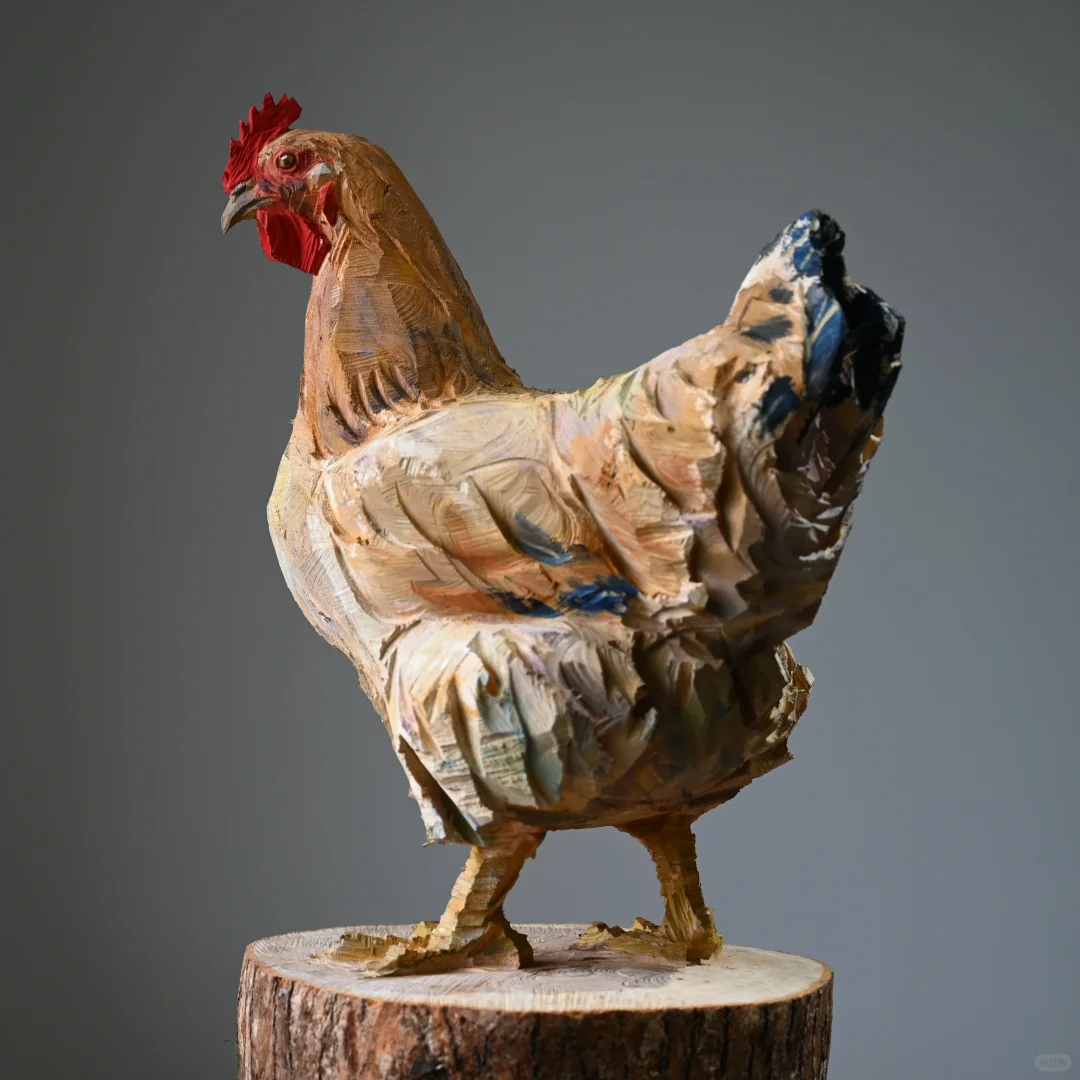 村里大娘说：谁家的鸡跳到小邓的木头上了