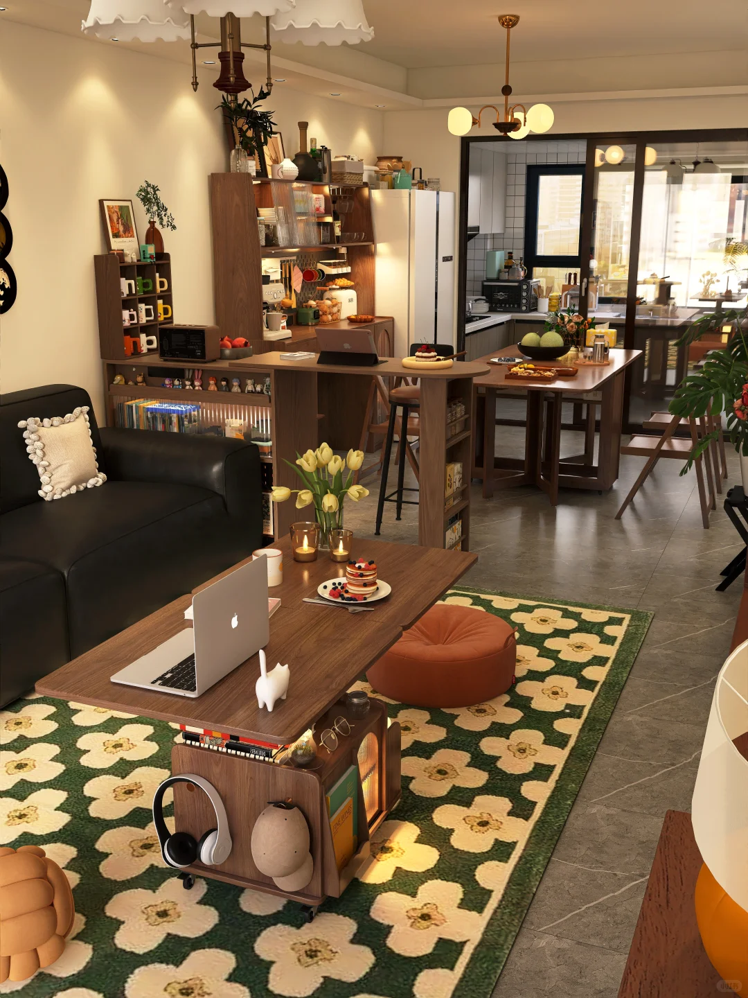 小红书抄的餐边柜好喜欢?还自带大餐桌