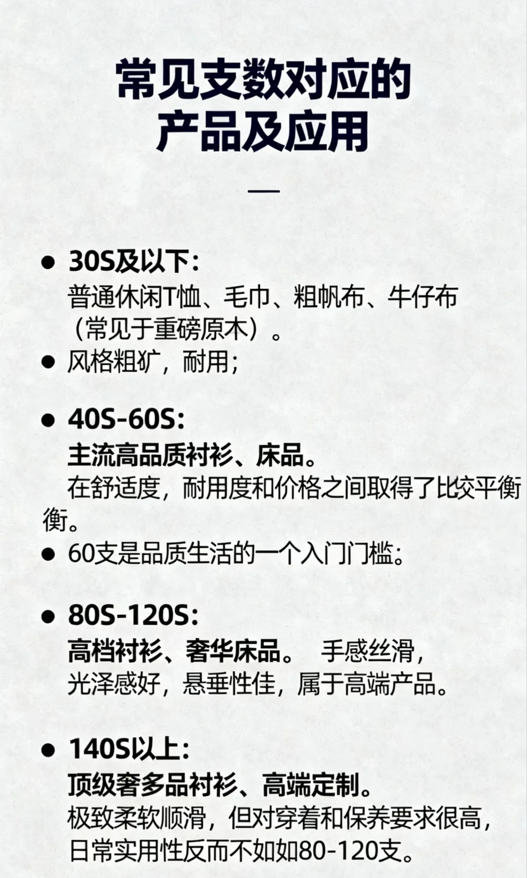 服装人必备知识|支数对面料的影响