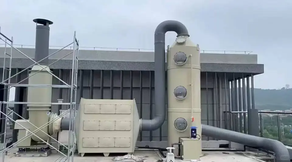 pp喷淋塔废气处理设备环保型除尘酸雾水淋塔