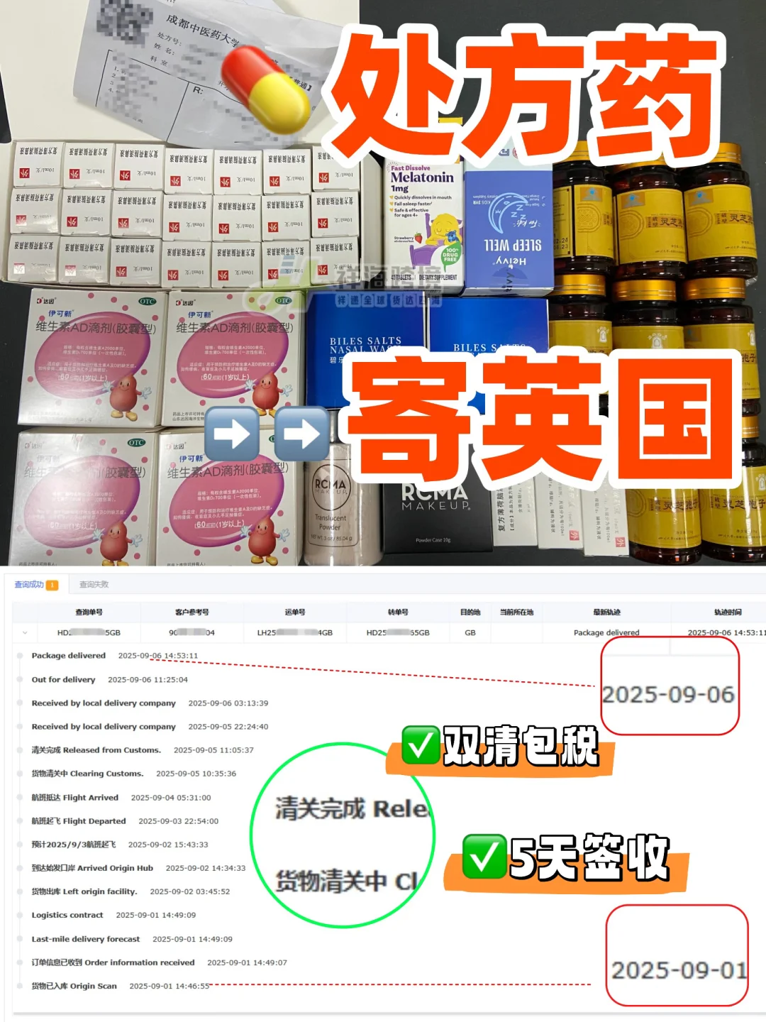 ?处方药寄到英国（✅双清包税✅快速省心❤️）