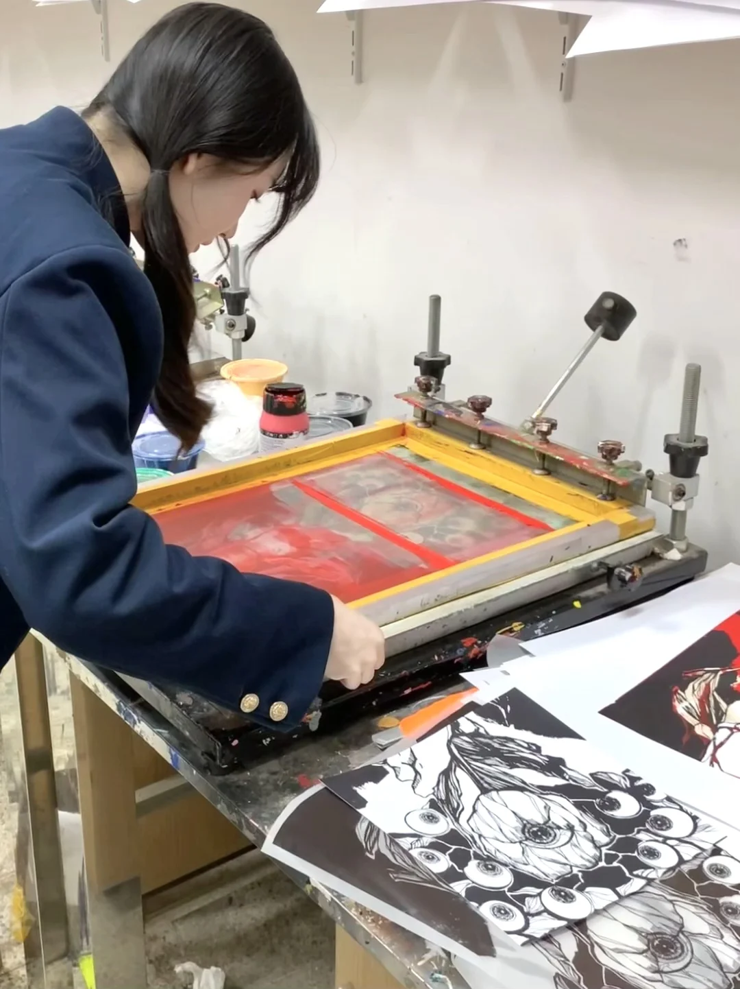 美术生日常?｜丝网版画?制作过程分享