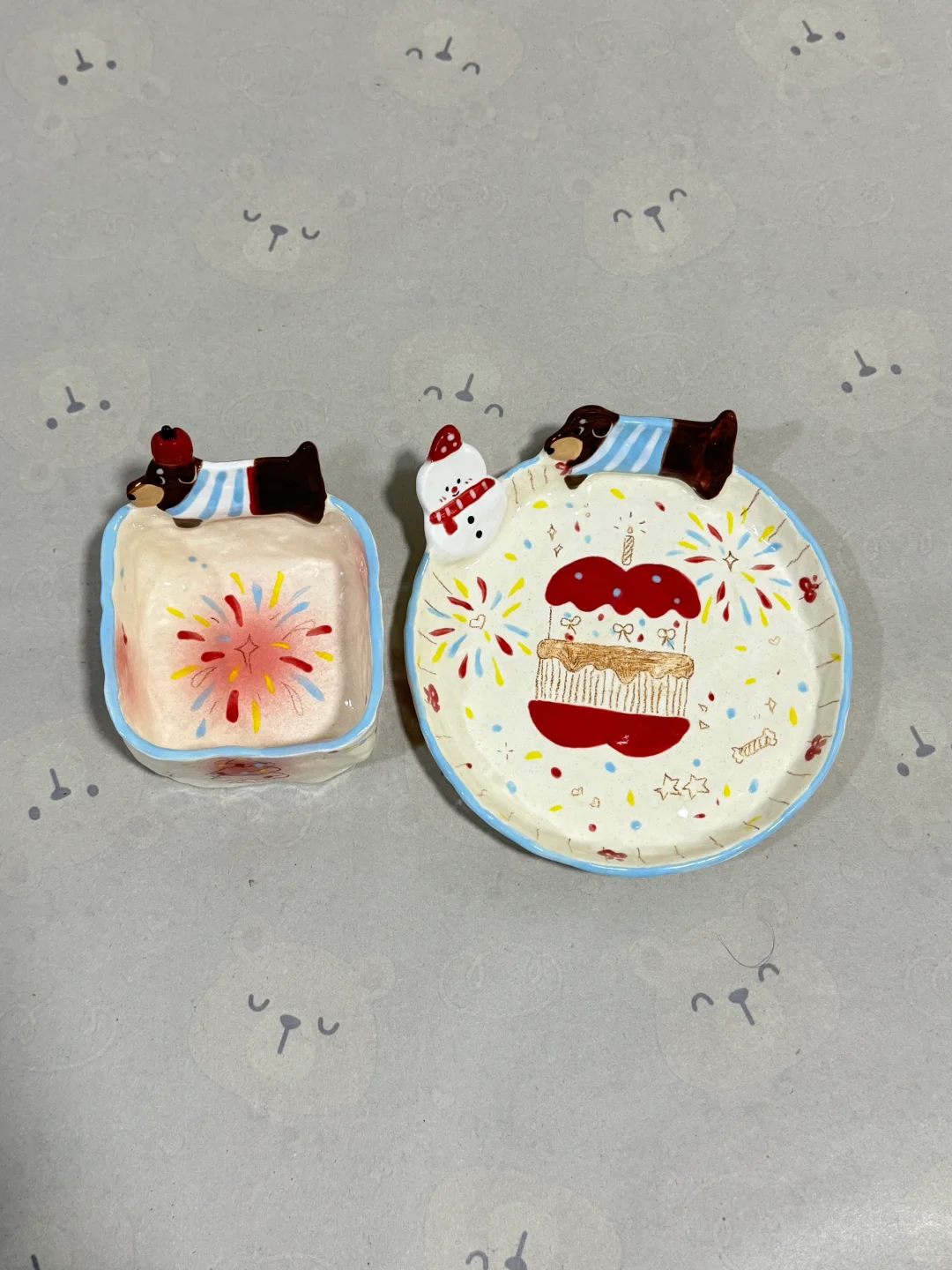 一些生日定制布丁盘?