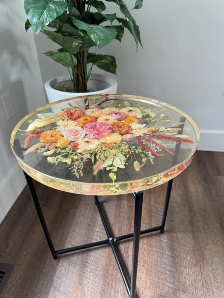 树脂花茶几，让客厅直接变ins杂志封面！