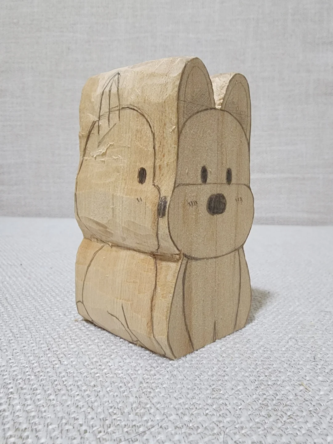 自学木雕27——西高地狗狗