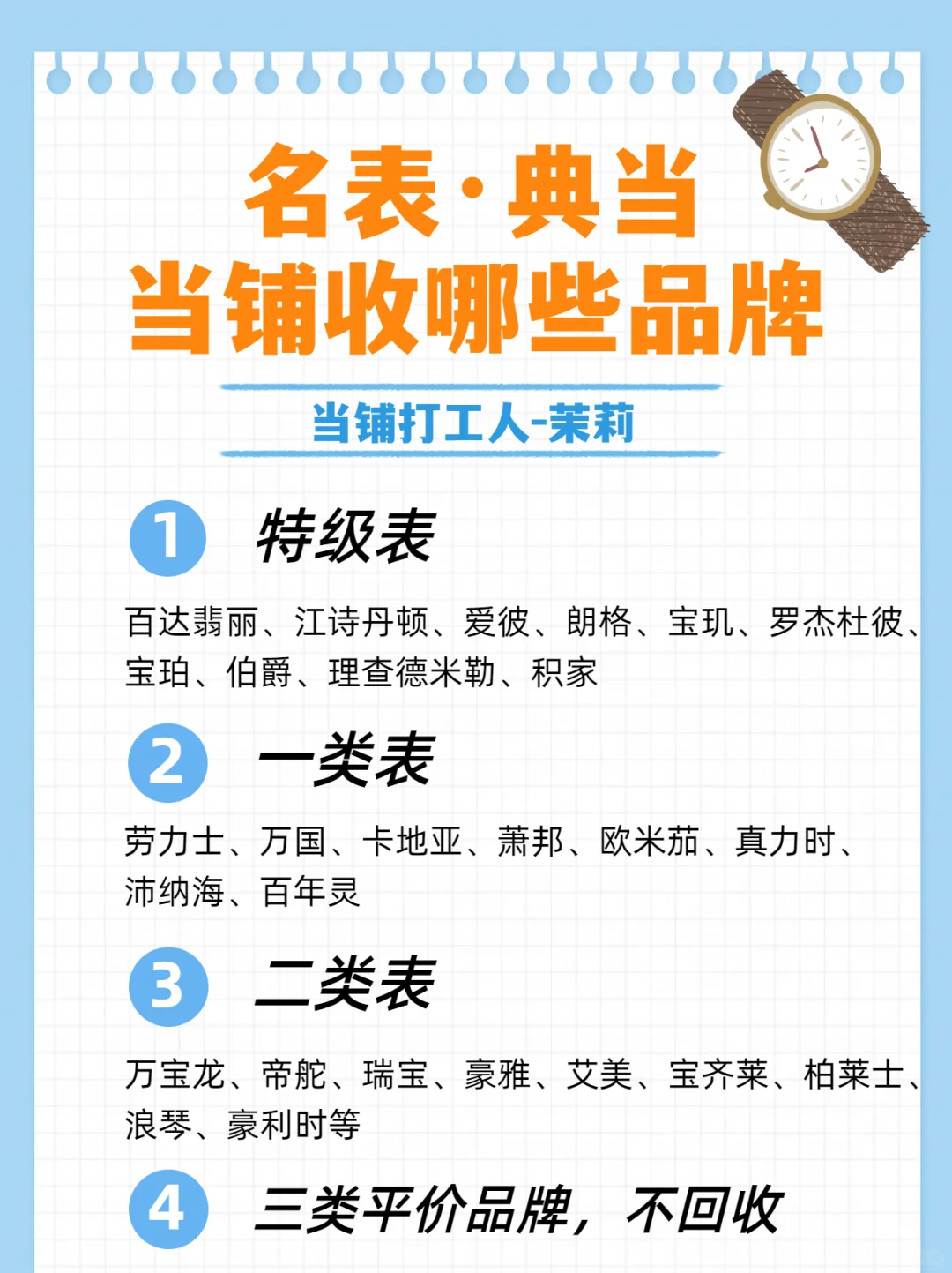 原来典当行只收这些表⌚️