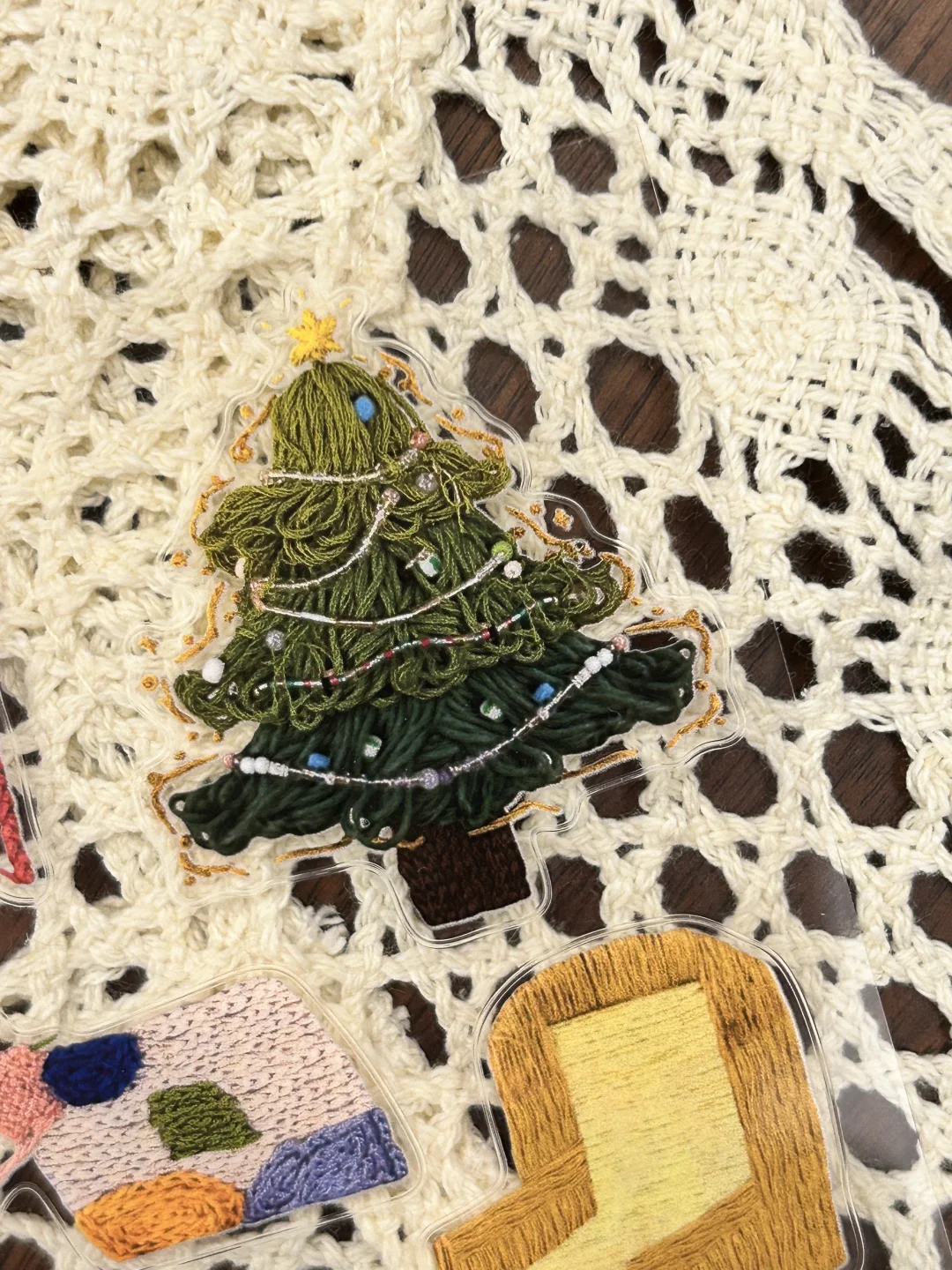 敲敲敲治愈的刺绣造景贴纸上线啦?