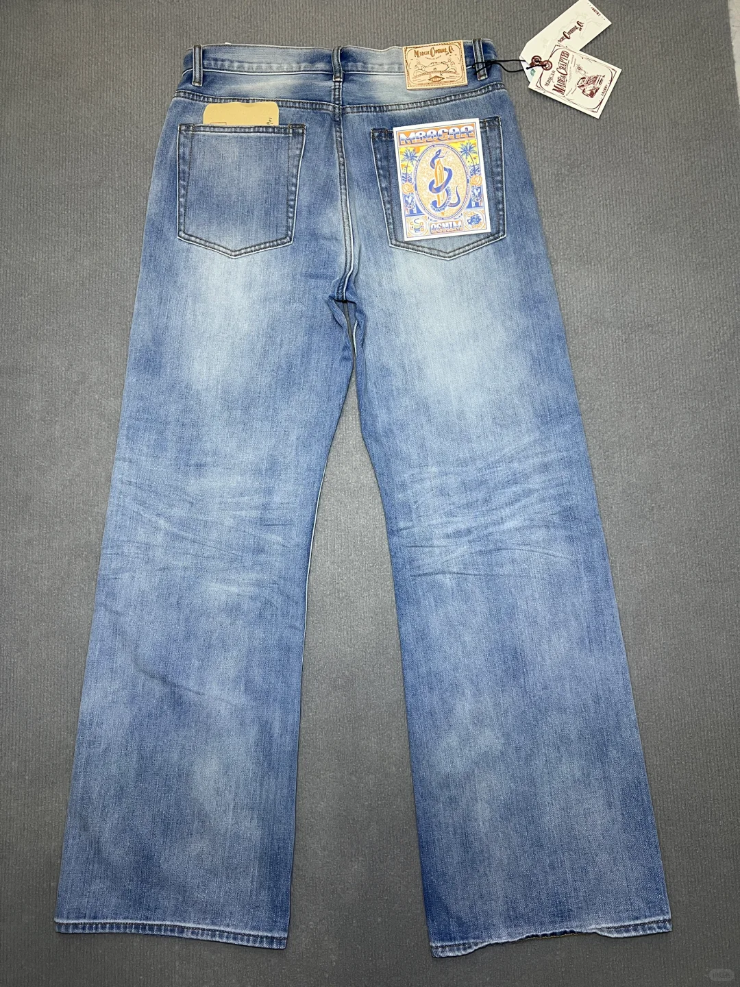 MBBCAR窄幅-Cool ice冰凉系列阔腿a字牛仔裤