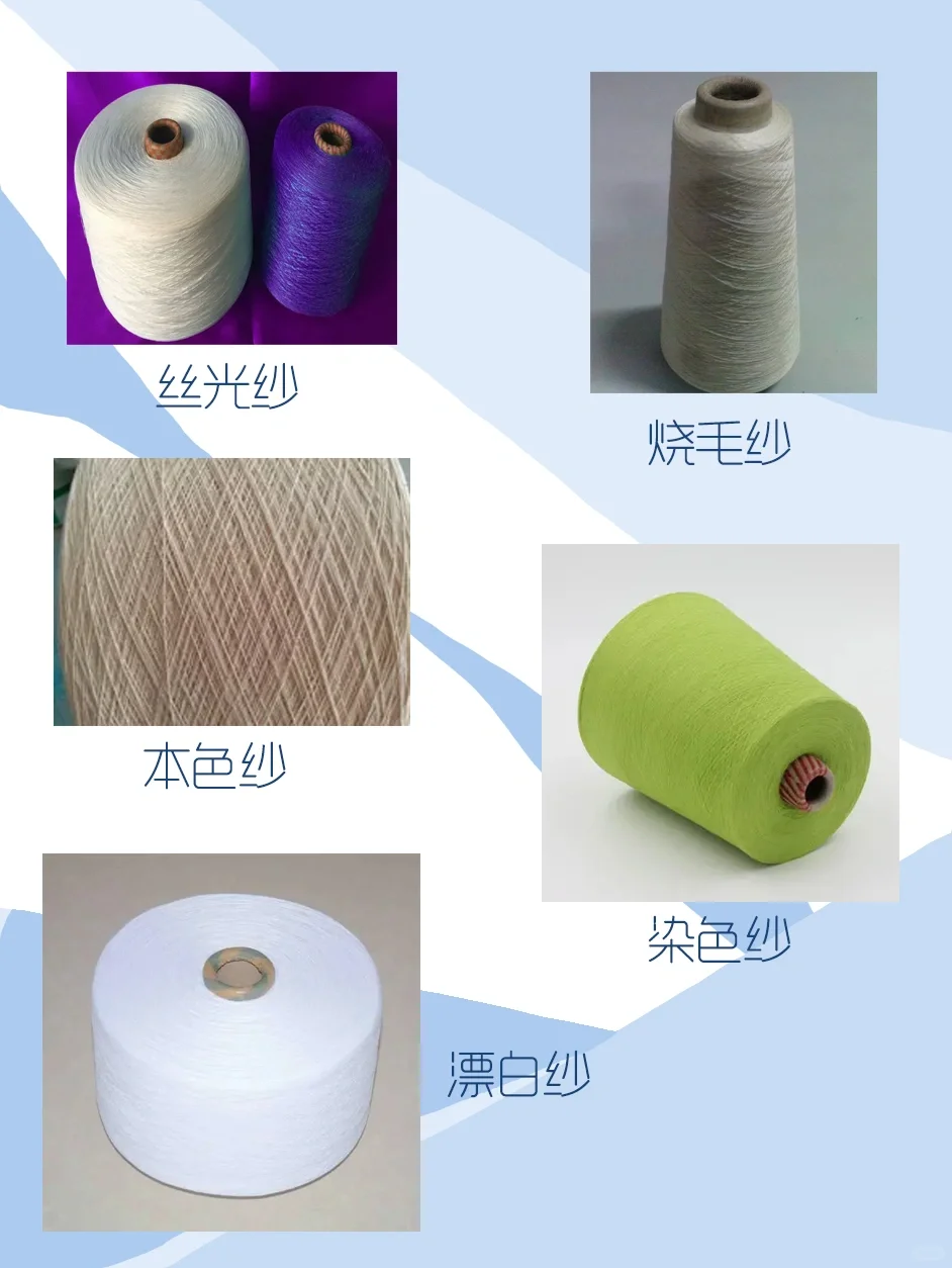 西美考研服装设计必考基础知识-6种纱线分类