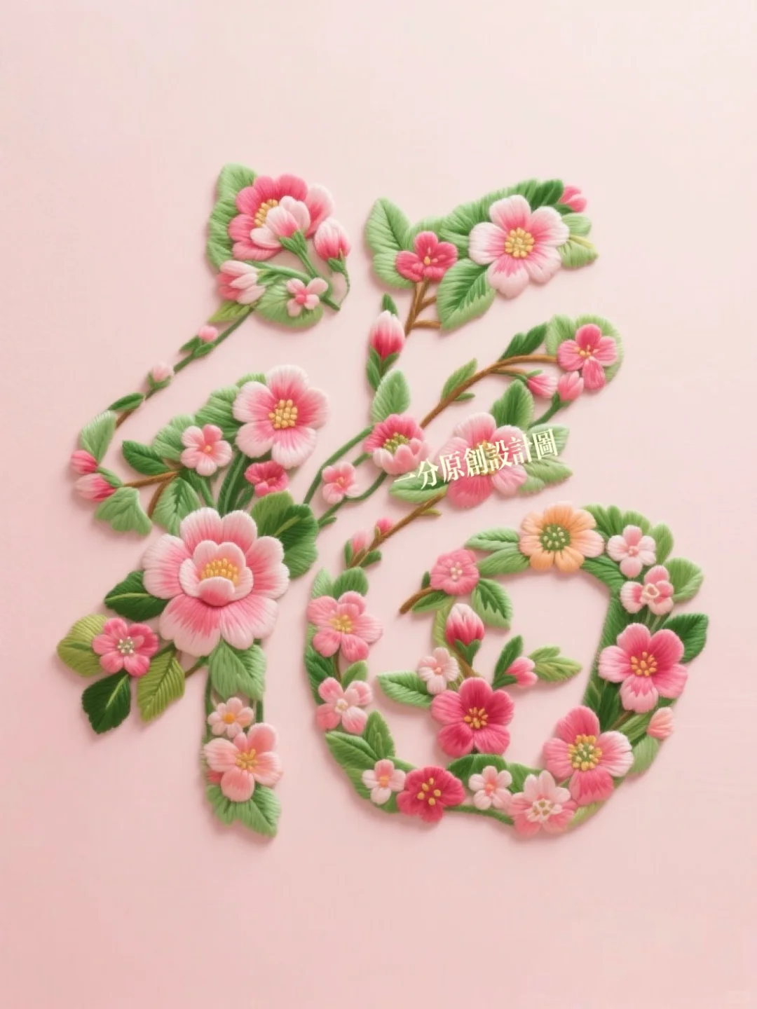 超美的刺绣福字，