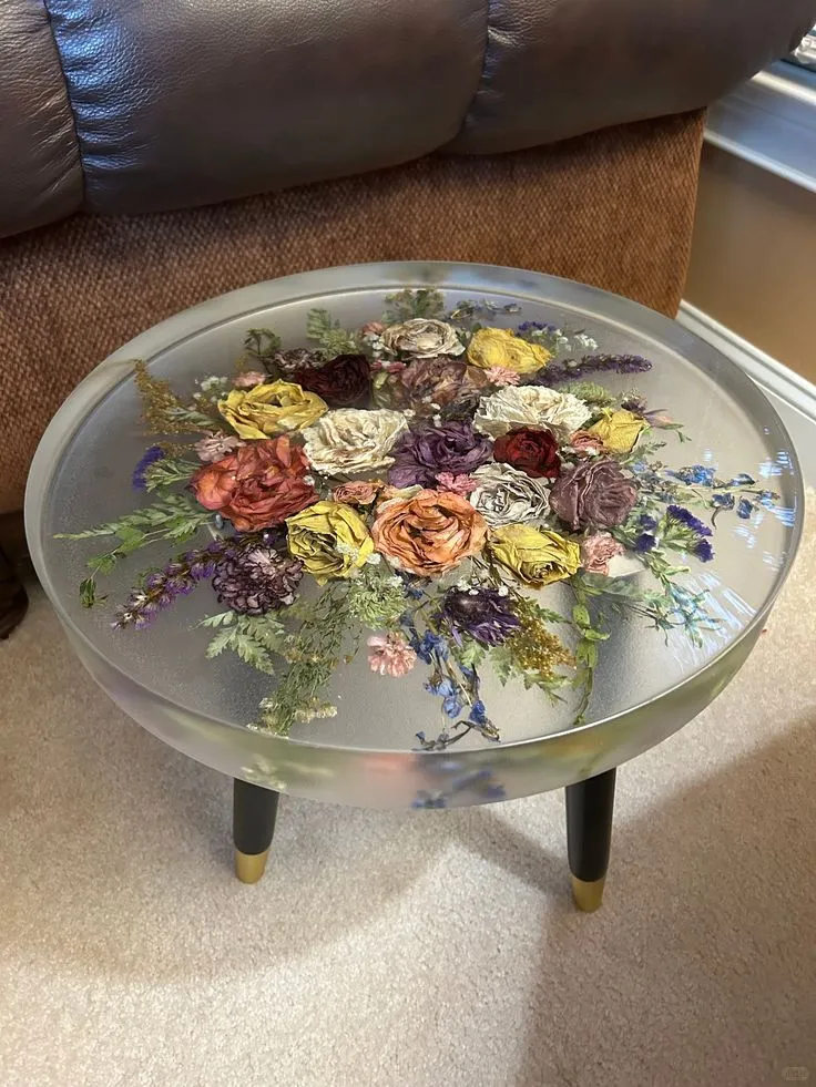 树脂花茶几，让客厅直接变ins杂志封面！