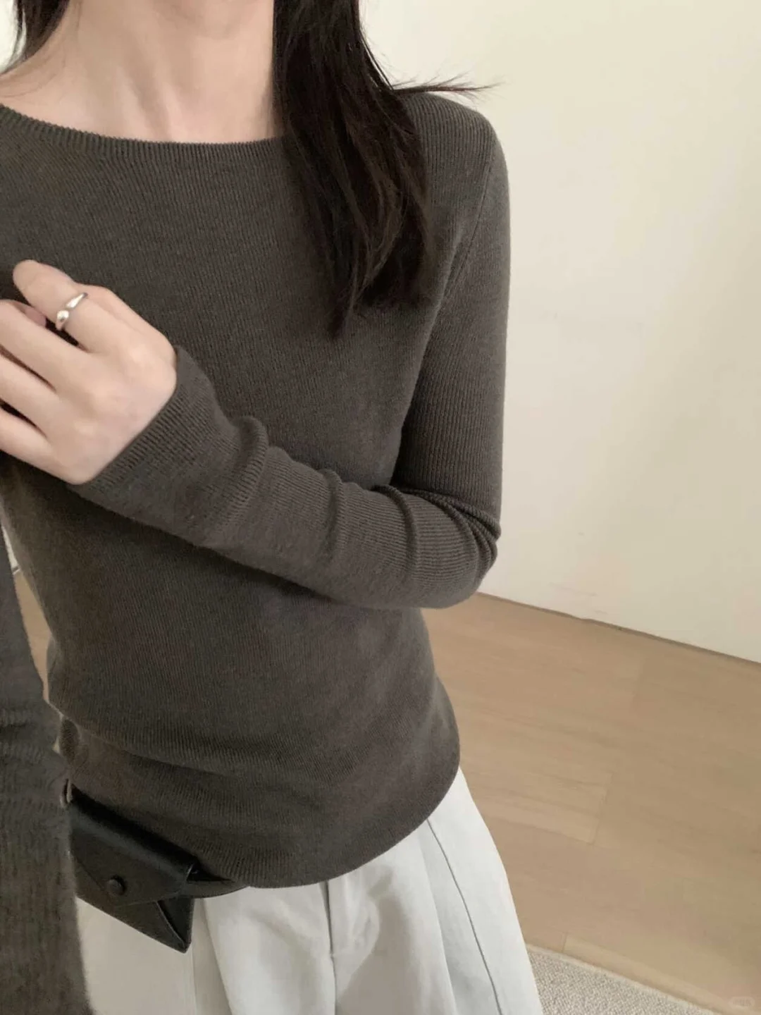 修身显瘦一绝！百搭好穿一字领针织衫
