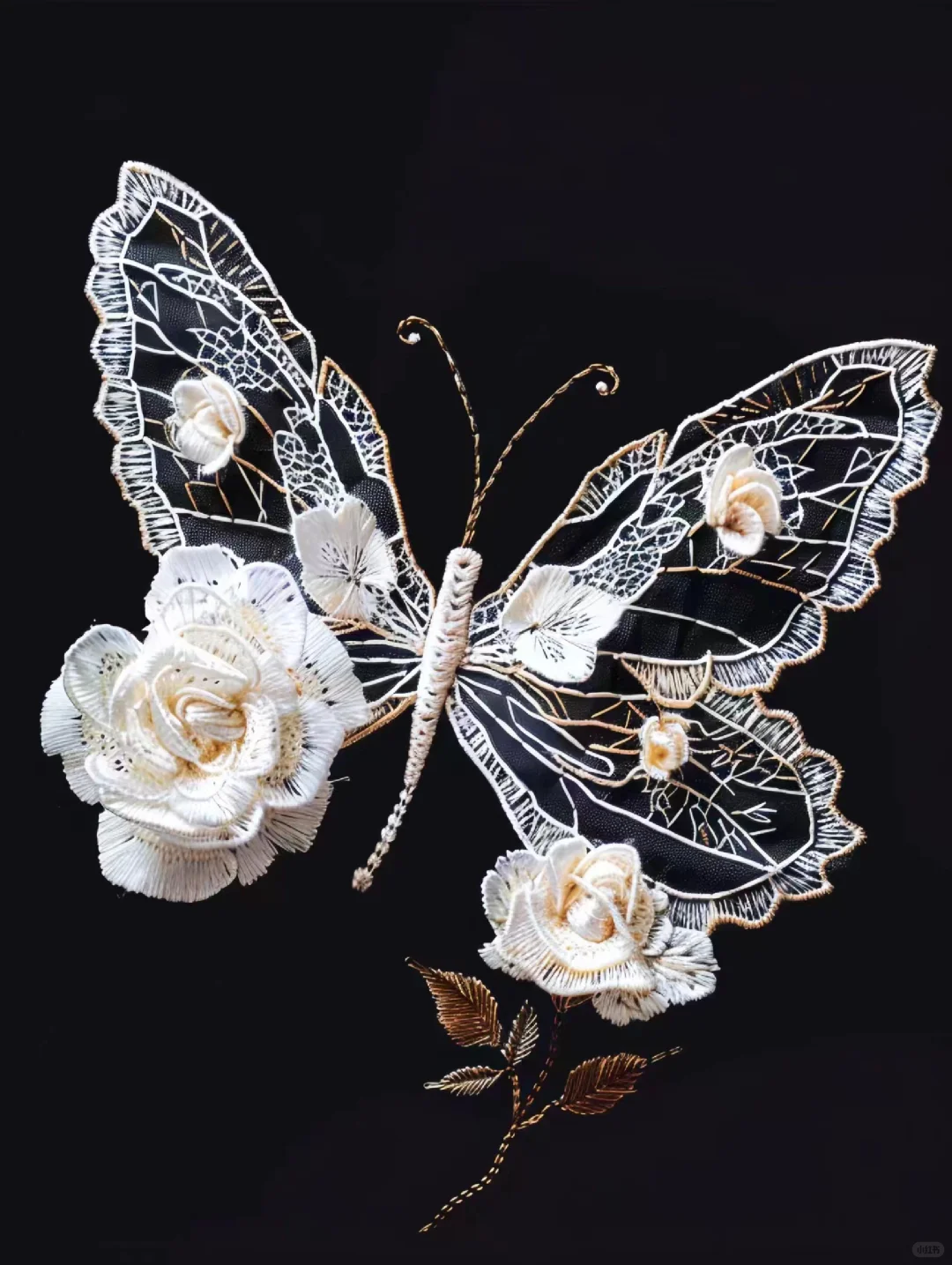 刺绣蝴蝶-创意图案设计分享