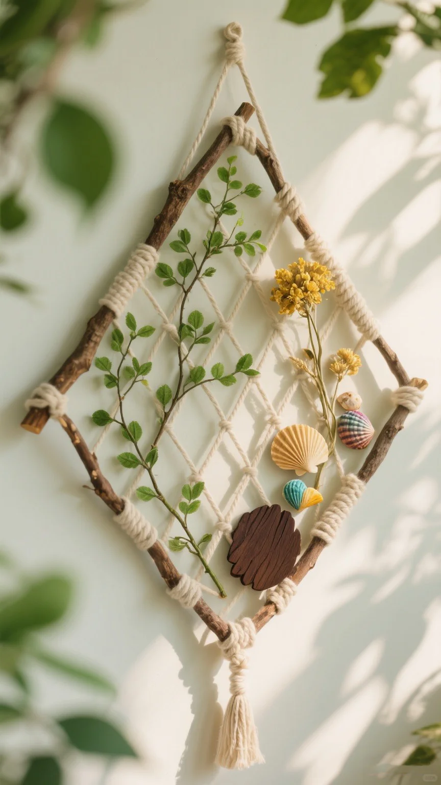 美美的藤编挂饰～✨挂在墙上好看～