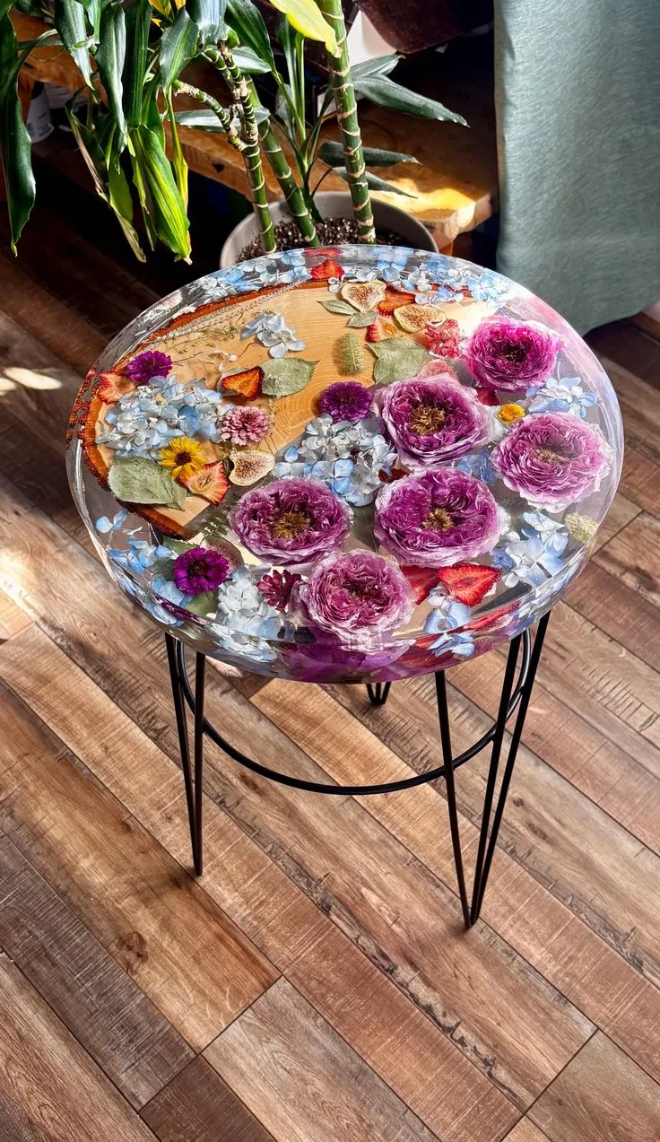 树脂花茶几，让客厅直接变ins杂志封面！