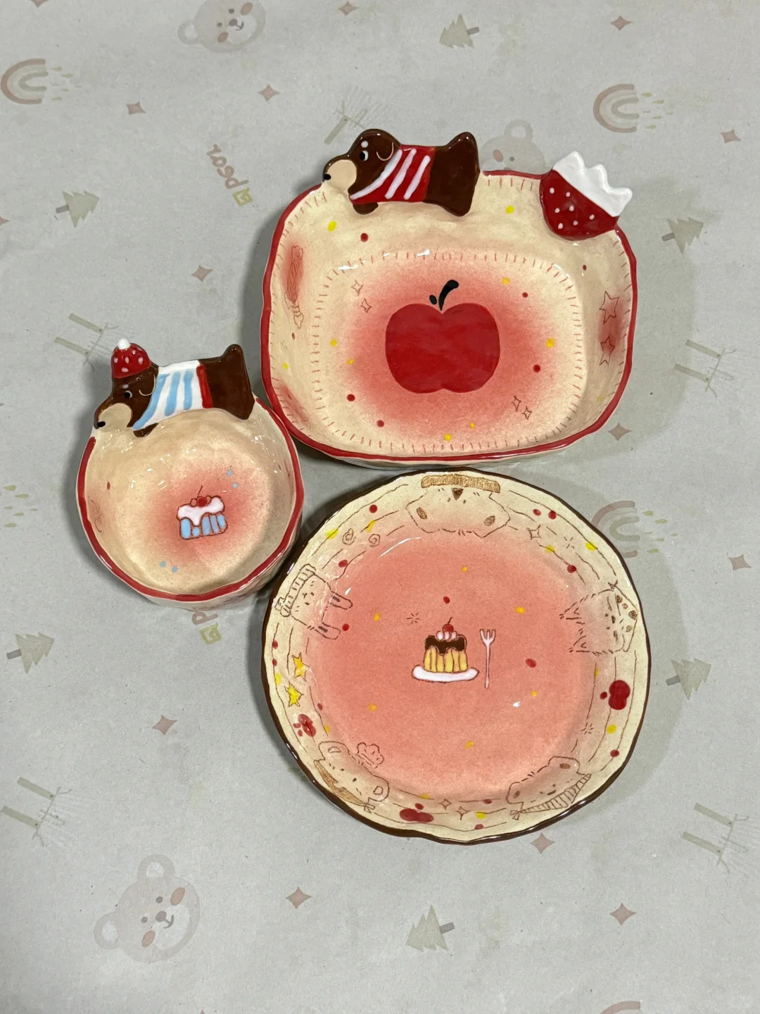 一些生日定制布丁盘?