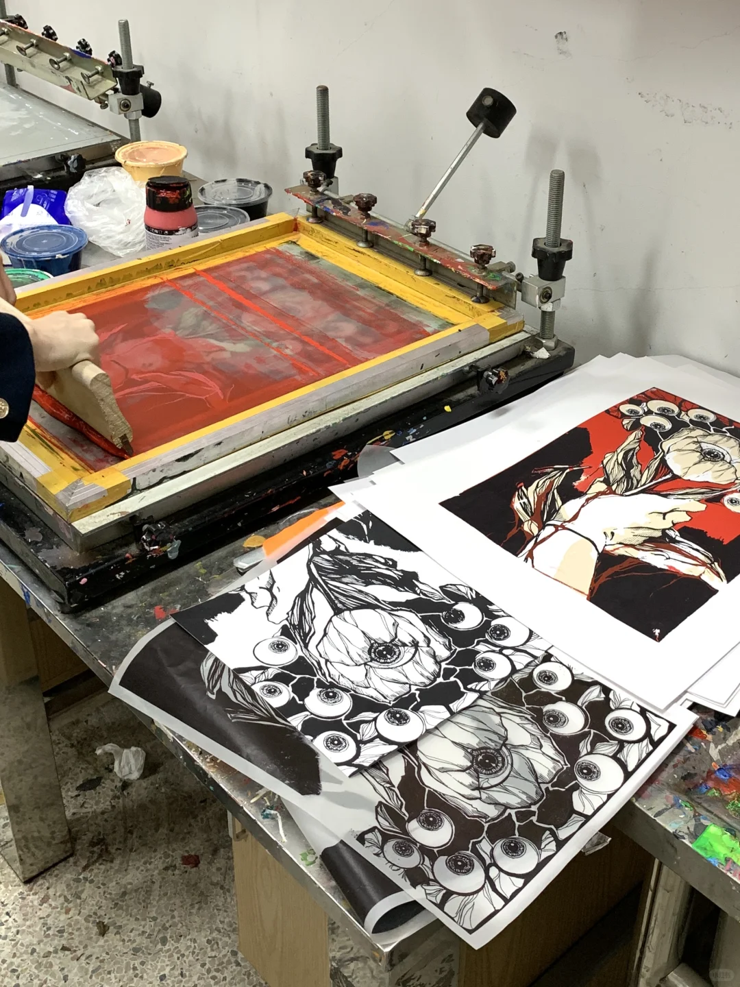 美术生日常?｜丝网版画?制作过程分享