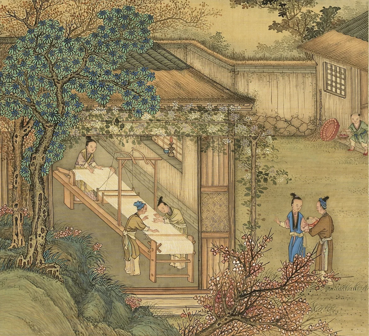 古人纺织日常｜上机