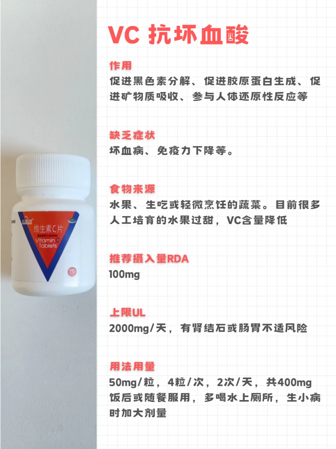 高剂量补充维生素记录