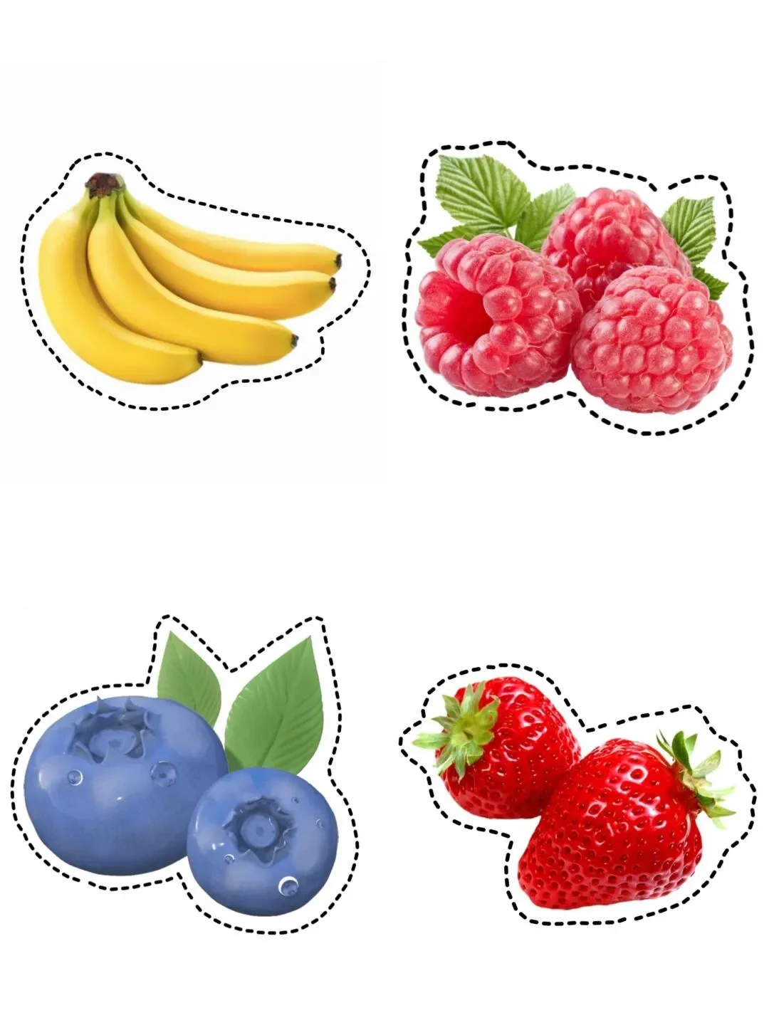 水果认知图片玩具｜可打印 手工剪纸素材