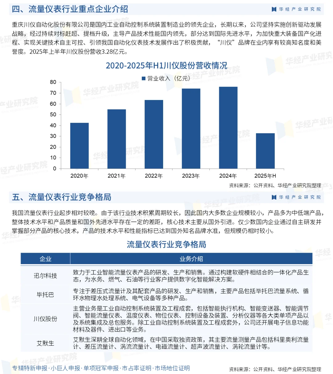 2025年中国流量仪表行业深度研究报告