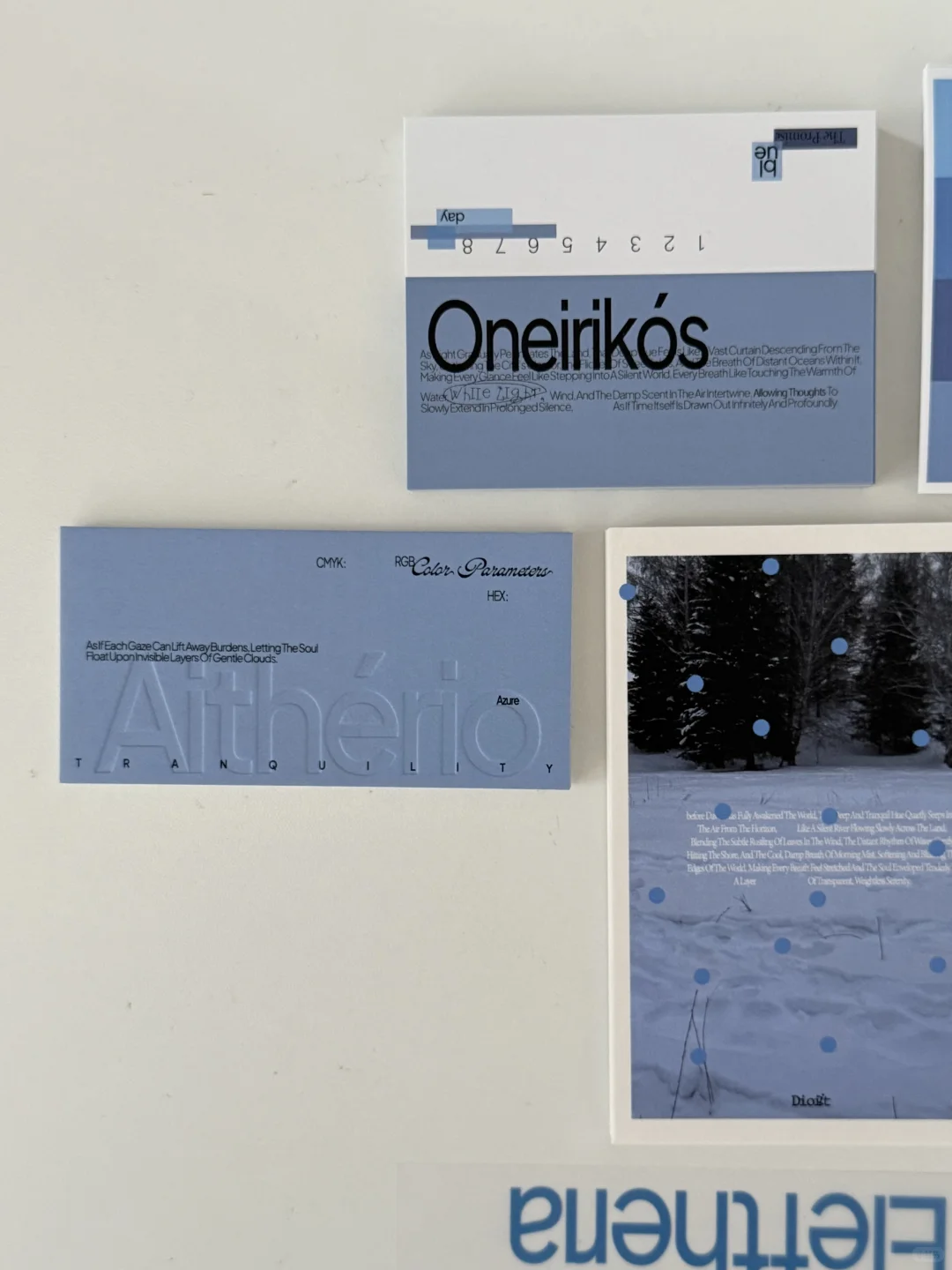 New**蓝色压纹工艺卡片