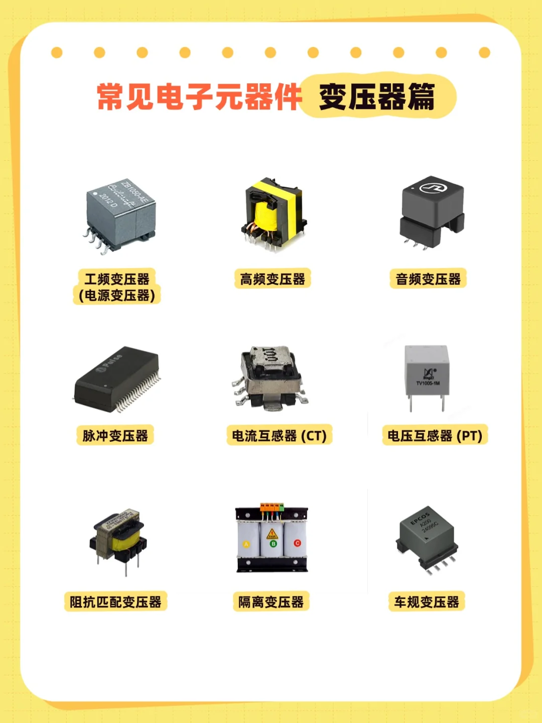 1分钟带你认识常见变压器