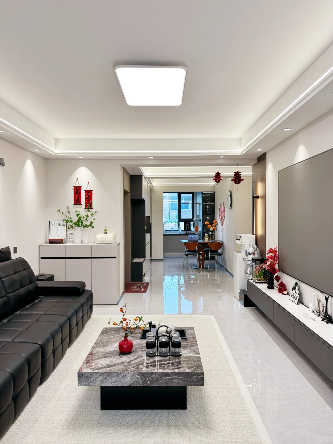 130平的现代简约风，10万硬装真的很好住！