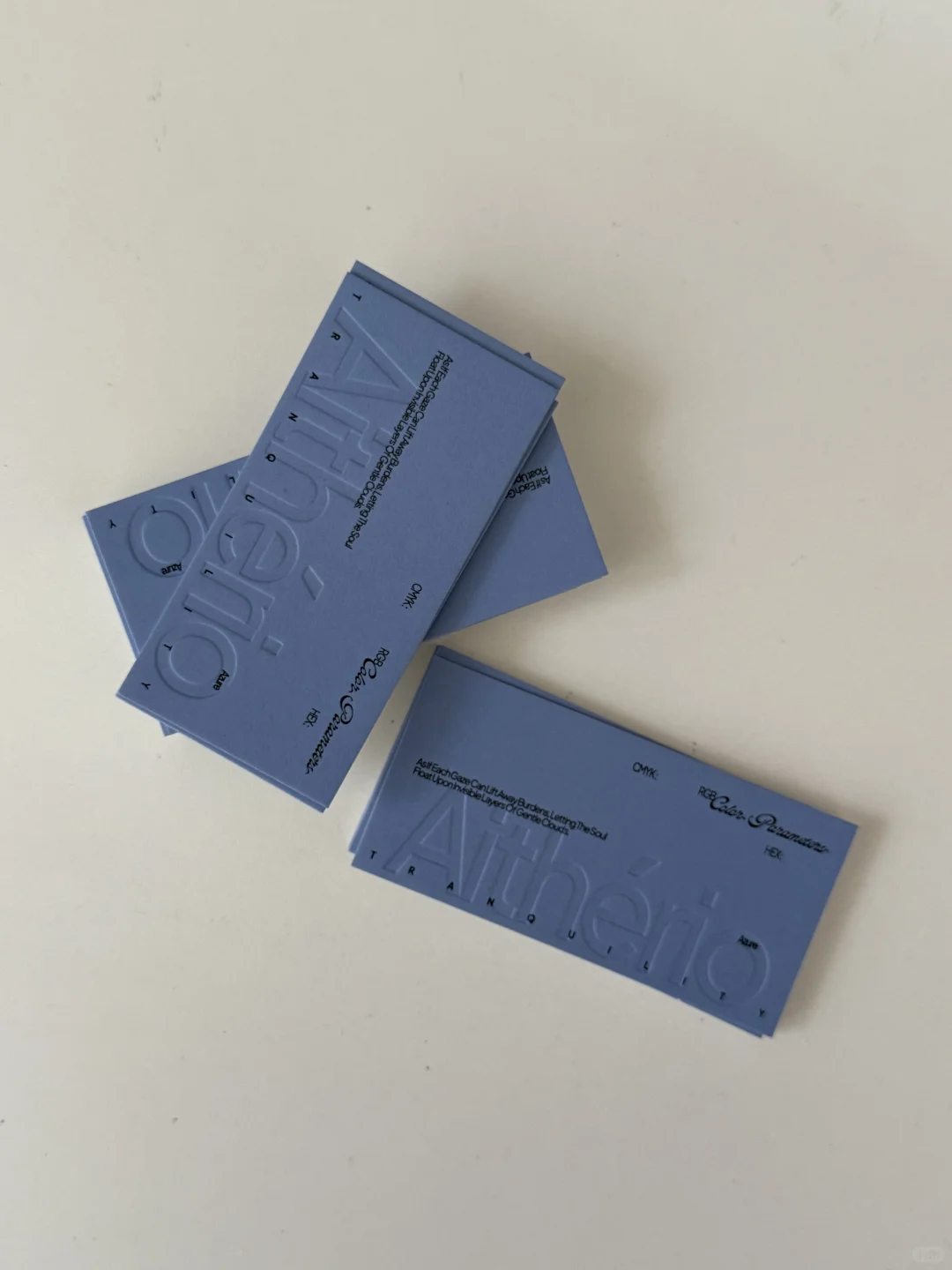 New**蓝色压纹工艺卡片