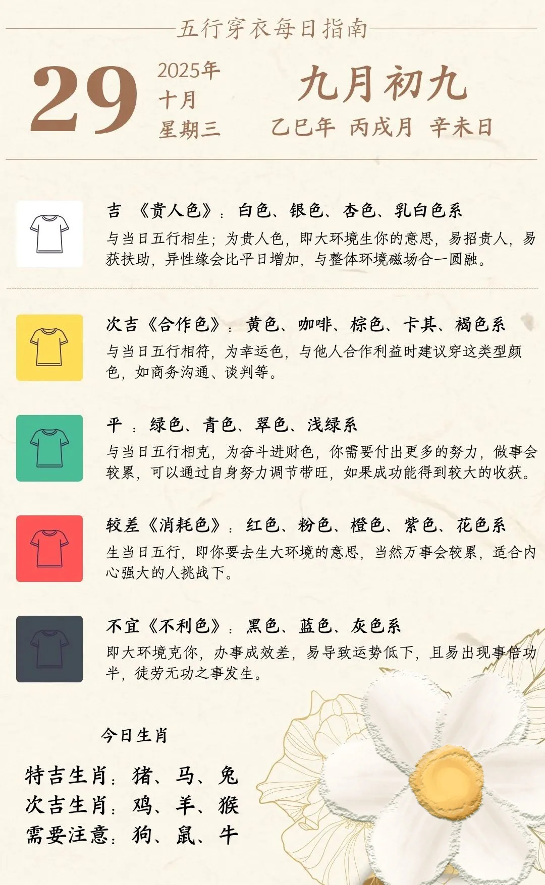 10月28日-11月3日每日好运穿衣指南（考试）来