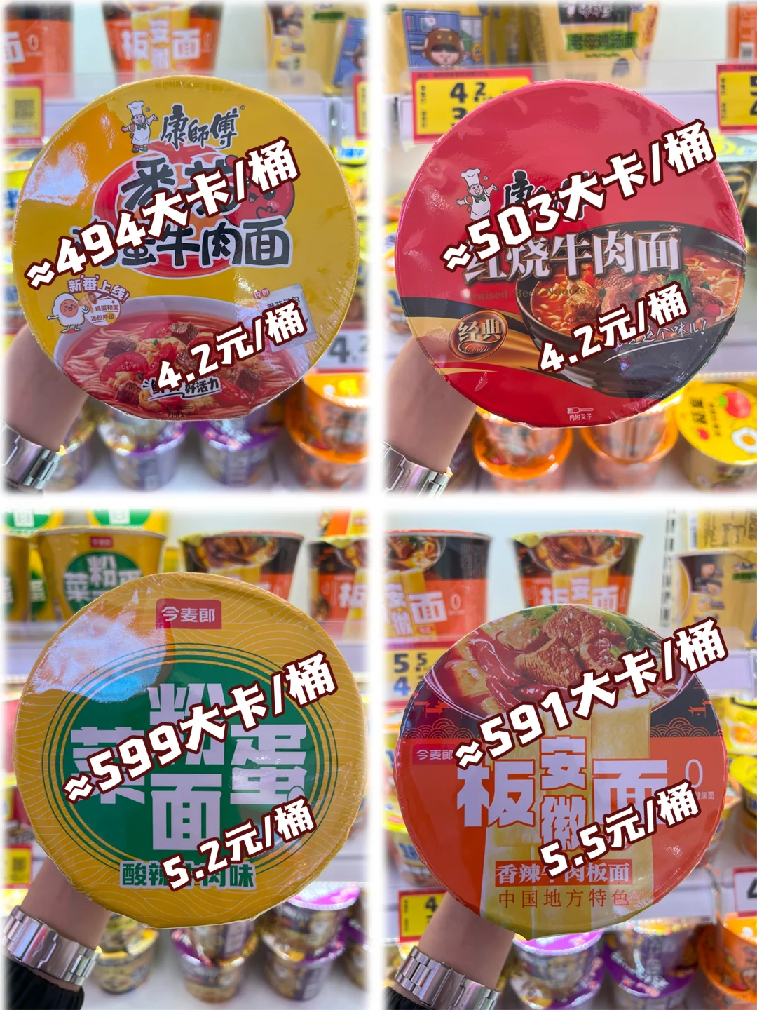 应急口粮～方便速食四【附热量?和价格?】