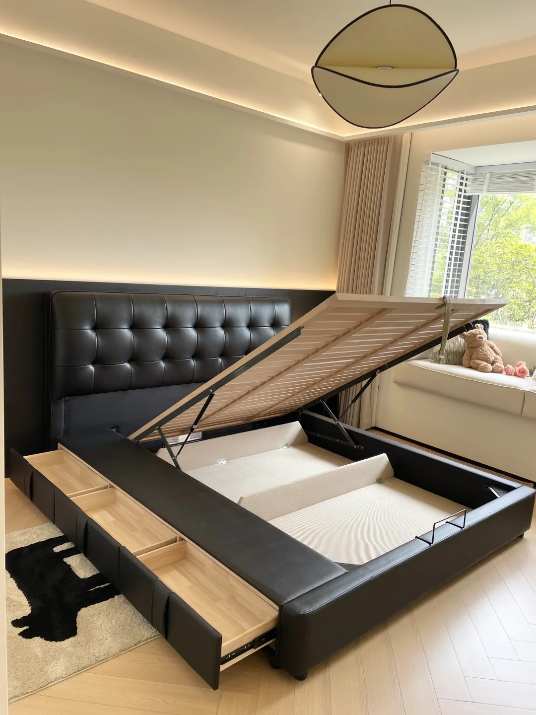 小户型卧室救星!这张华夫格床我能吹一年