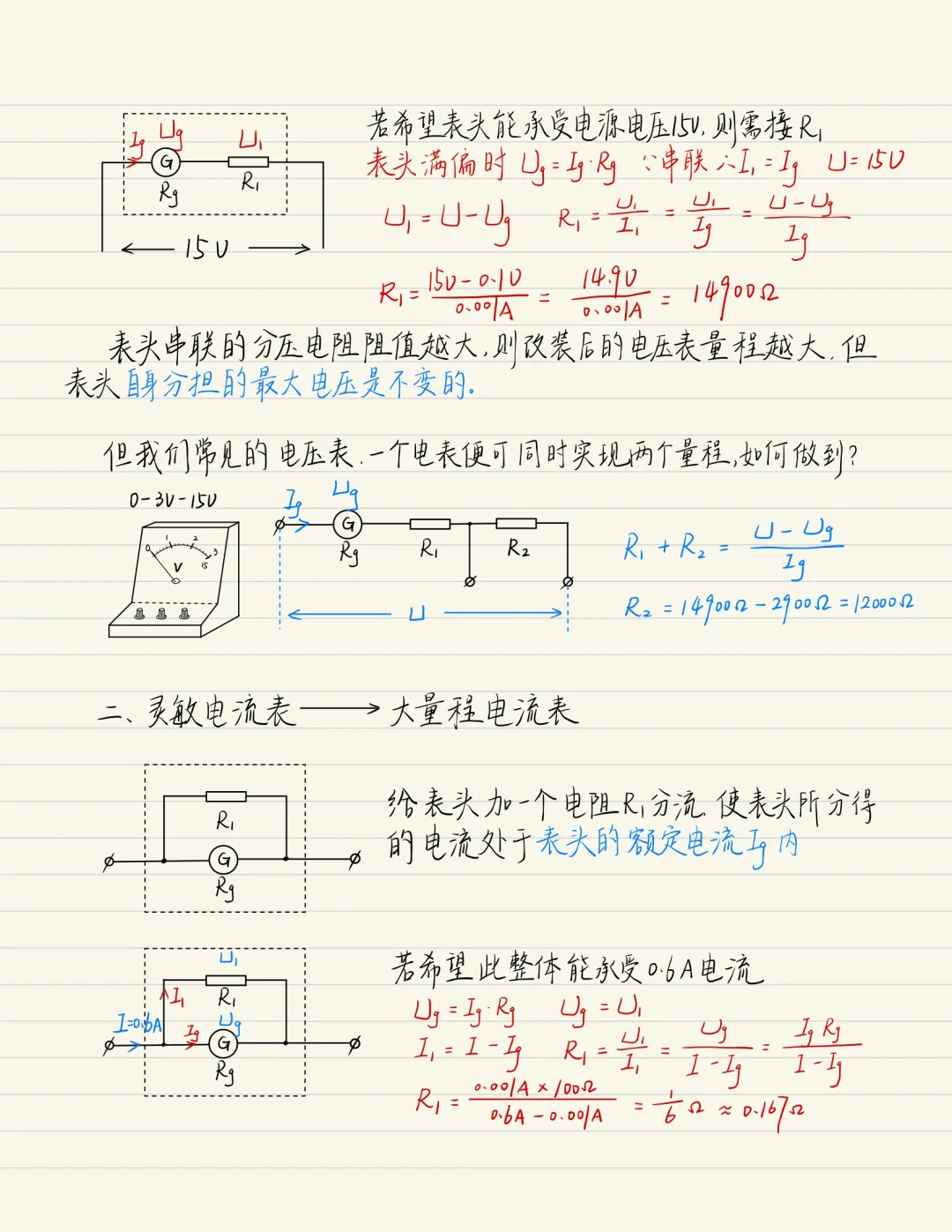 高中物理-电表的改装