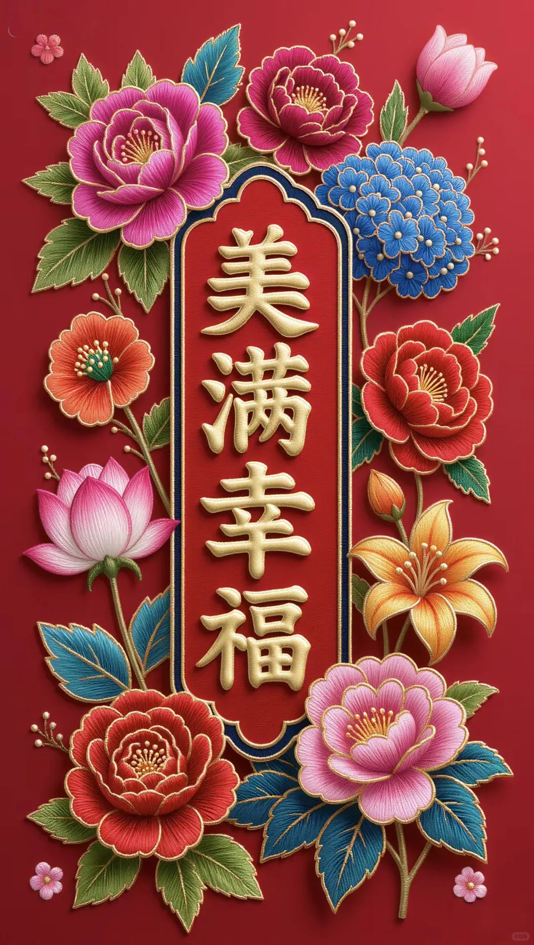 刺绣图片分享~美满幸福