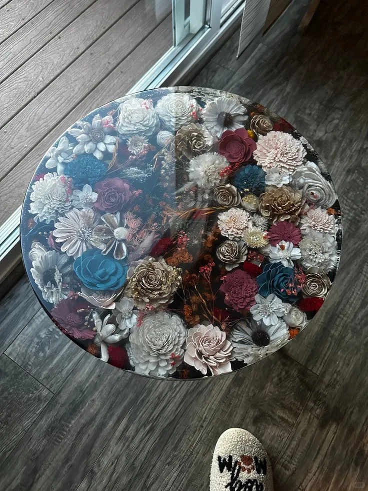 树脂花茶几，让客厅直接变ins杂志封面！