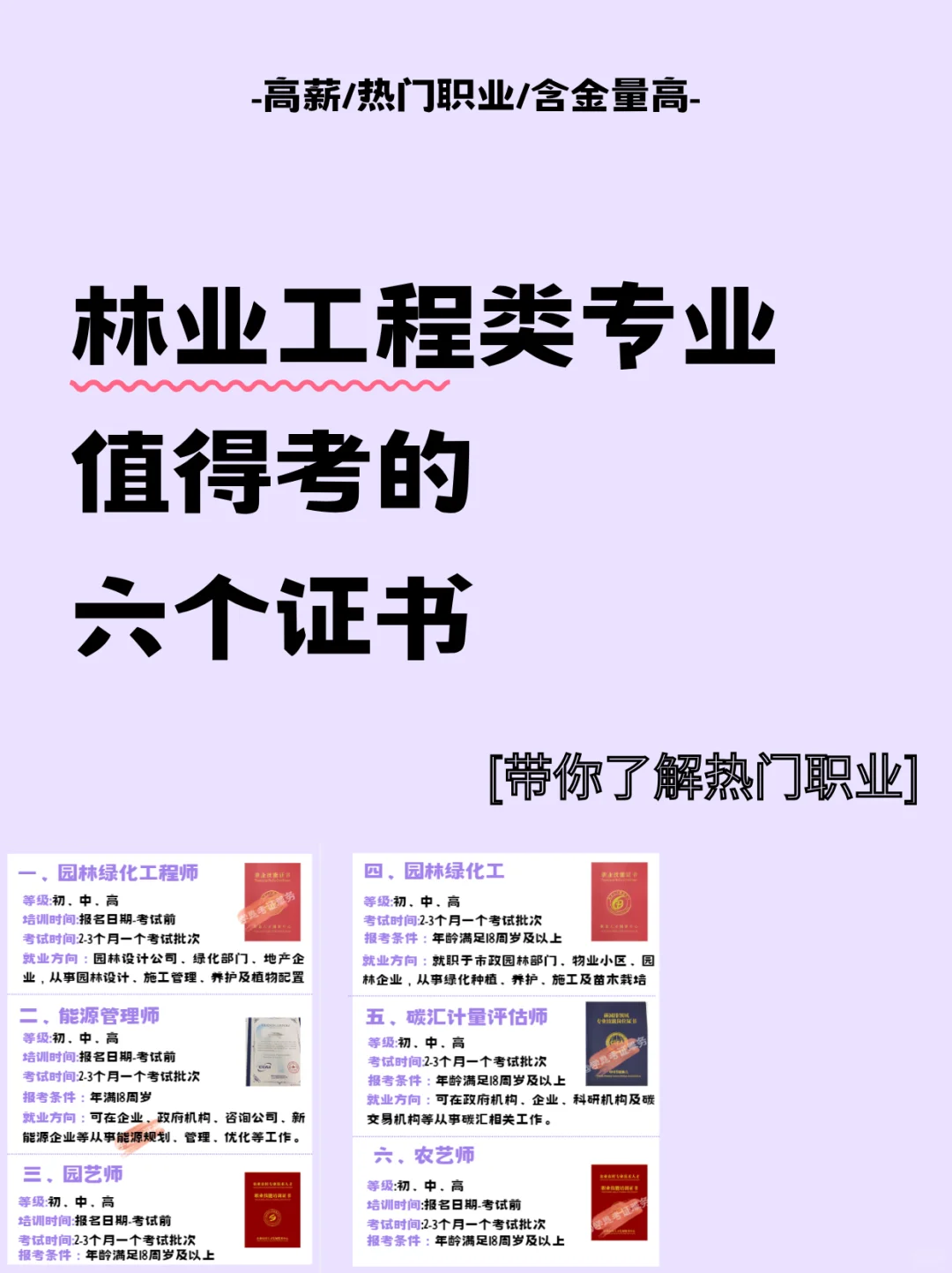 林业工程类专业值得考的六个证书✅含金量高
