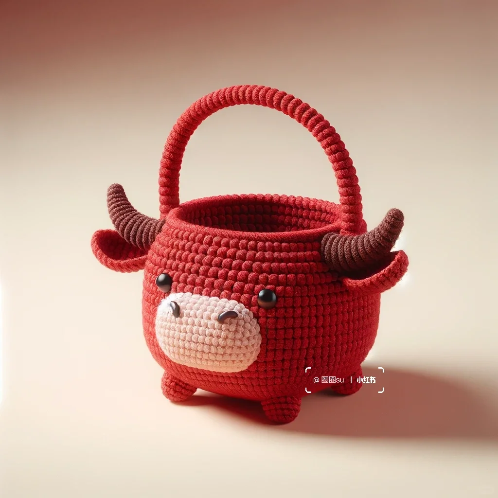 喜气洋洋｜十二生肖钩编果篮收纳篮
